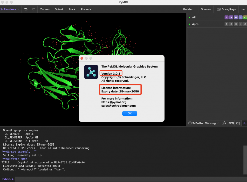『 Win+Mac+Linux 』PyMOL 3.0.3 分子三维模型软件 完美激活
